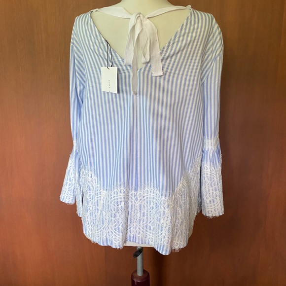 NWT Zara striped top with lace - Picture 4 of 7